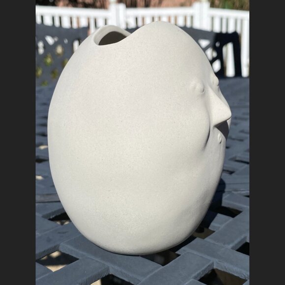 Funny Face Head Vase Pottery - Matte - Picture 7 of 8